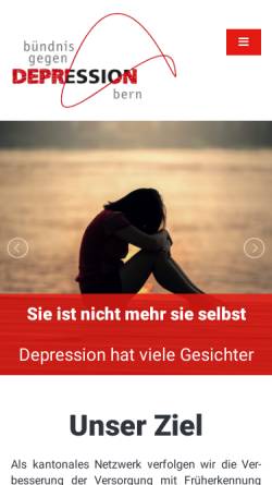 Vorschau der mobilen Webseite www.berner-buendnis-depression.ch, Berner Bündnis gegen Depression