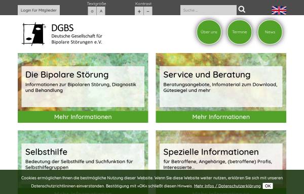 Vorschau von www.dgbs.de, Deutsche Gesellschaft für bipolare Störungen
