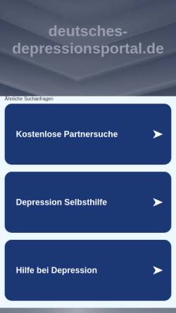 Vorschau der mobilen Webseite www.deutsches-depressionsportal.de, Deutsches Depressionsportal
