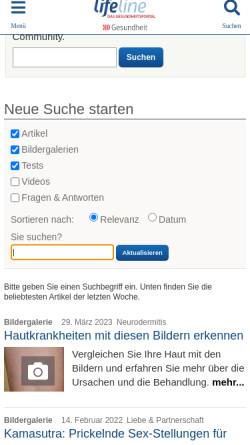 Vorschau der mobilen Webseite www.qualimedic.de, Informationen über Depressionen
