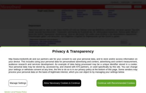Vorschau von www.medizinfo.de, MedizInfo