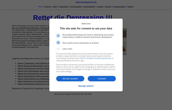 Vorschau von www.rettet-die-depression.de, Rettet die Depression