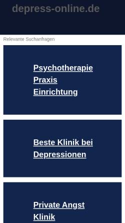 Vorschau der mobilen Webseite www.depress-online.de, Umgang mit Depression
