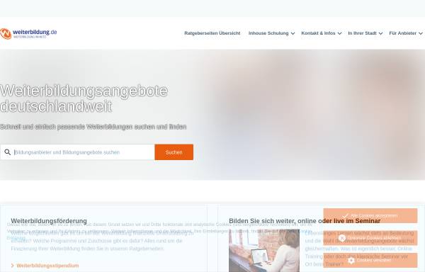 Vorschau von www.weiterbildung.de, Weiterbildung.de GmbH