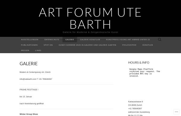 Vorschau von www.utebarth.com, Art Forum Ute Barth