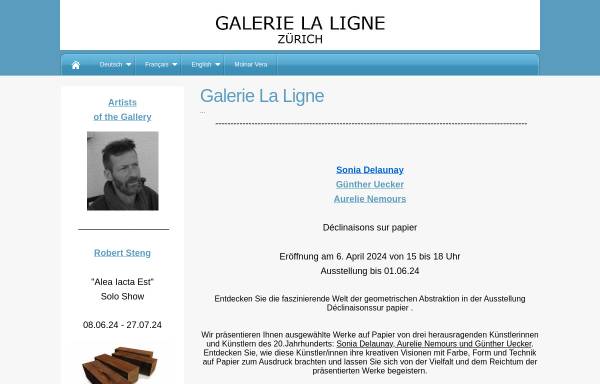 Vorschau von www.galerie-la-ligne.ch, Galerie La Ligne