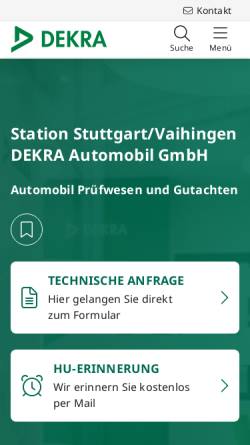 Vorschau der mobilen Webseite www.dekra.de, Dekra AG