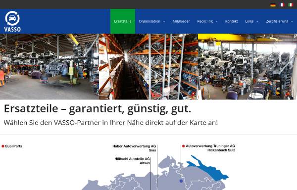 Vorschau von www.vasso.ch, Vereinigung der Autosammelstellen-Halter der Schweiz und des Fürstentums Liechtenstein