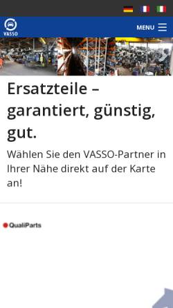 Vorschau der mobilen Webseite www.vasso.ch, Vereinigung der Autosammelstellen-Halter der Schweiz und des Fürstentums Liechtenstein
