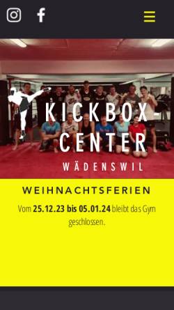 Vorschau der mobilen Webseite www.kickbox.ch, Kickbox-Center Energy, Wädenswil