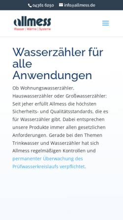 Vorschau der mobilen Webseite www.allmess.de, Allmess GmbH