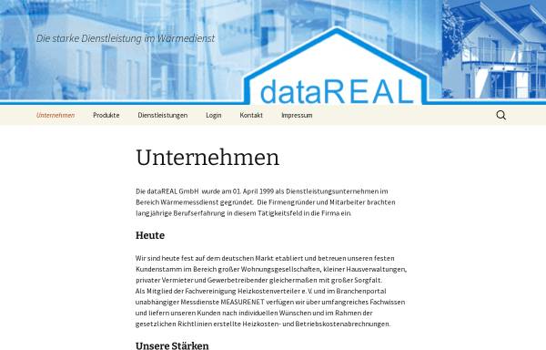 Vorschau von www.datareal-heizkosten.de, DataREAL Immobilienausrüstungs- und Servicegesellschaft mbH