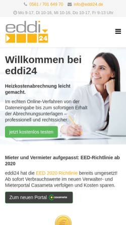 Vorschau der mobilen Webseite www.eddi24.de, Eddi24 GmbH