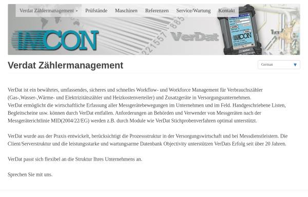 Vorschau von www.imcon.de, Imcon Gesellschaft für Bildverarbeitung, Steuer-, Regel- und Messtechnik mbH