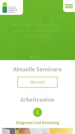 Vorschau der mobilen Webseite www.wieja-arbeitssicherheit.de, Institut für betriebliche Weiterbildung Jörg Wieja