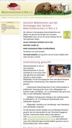 Vorschau der mobilen Webseite www.meerschweinchen-in-not.de, Meerschweinchen in Not