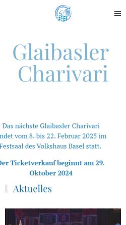 Vorschau der mobilen Webseite www.charivari.ch, FG Glaibasler Charivari, Kleinbasel