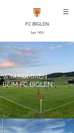 Vorschau der mobilen Webseite www.fcbiglen.ch, FC Biglen 1953