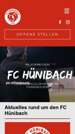 Vorschau der mobilen Webseite www.fc-huenibach.ch, FC Hünibach