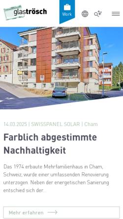 Vorschau der mobilen Webseite www.glastroesch.de, Glas Trösch Beratungs-GmbH