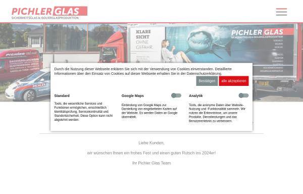 Vorschau von www.pichlerglas.at, Pichlerglas Isolierglasproduktion und Sicherheitsglas GmbH