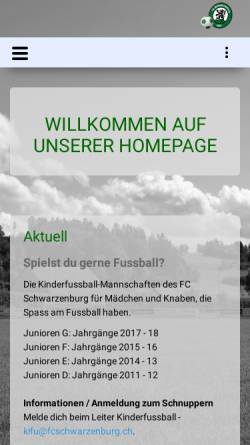 Vorschau der mobilen Webseite www.fcschwarzenburg.ch, FC Schwarzenburg