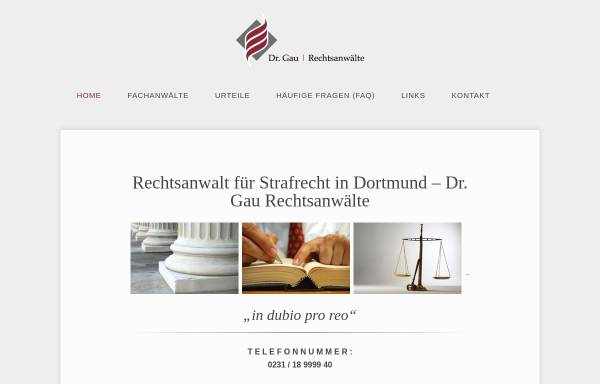 Vorschau von www.drgau.de, Rechtsanwalt Dr. Gau