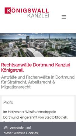 Vorschau der mobilen Webseite www.koenigswall.de, Kanzlei Königswall