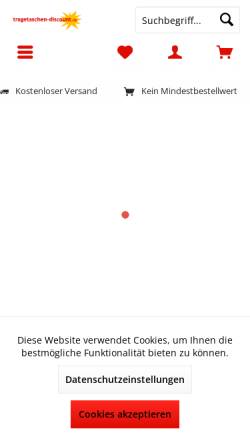Vorschau der mobilen Webseite www.koelner-tragetaschenmarkt.de, Hellmuth Schwender GmbH