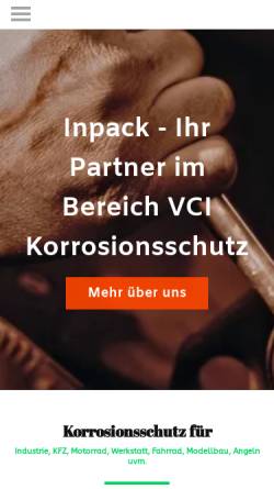 Vorschau der mobilen Webseite www.inpack.eu, Inpack GbR VCI Packaging