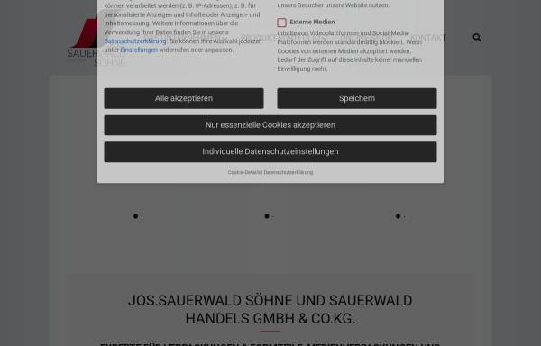 Vorschau von www.sauerwald.de, Jos. Sauerwald Söhne GmbH & Co. KG
