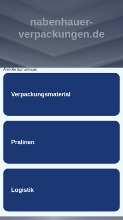 Vorschau der mobilen Webseite www.nabenhauer-verpackungen.de, Nabenhauer Verpackungen GmbH, Verpackungsfolien für die Industrie