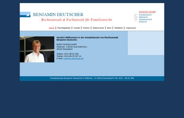 Vorschau von www.rechtsanwalt-deutscher.de, Benjamin Deutscher, Rechtsanwalt