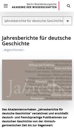 Jahresberichte für deutsche Geschichte