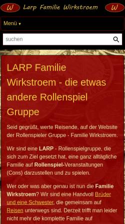 Vorschau der mobilen Webseite www.wirkstroem.de, Familie Wirkstroem