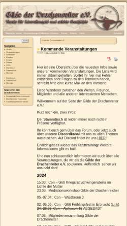 Vorschau der mobilen Webseite www.drachenreiter.de, Gilde der Drachenreiter e.V.