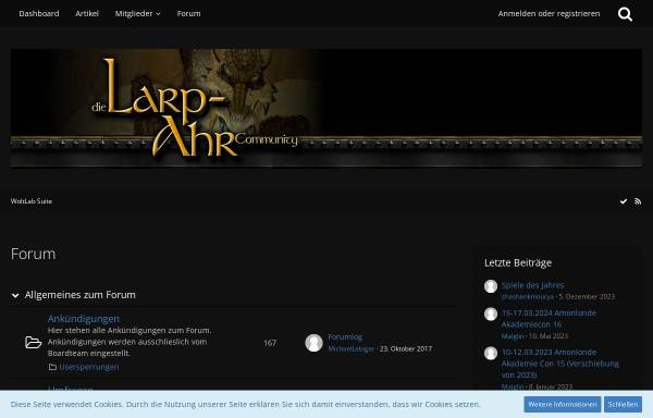 Vorschau von www.larp-ahr.de, Die Larp-Ahr Community