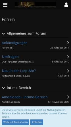 Vorschau der mobilen Webseite www.larp-ahr.de, Die Larp-Ahr Community