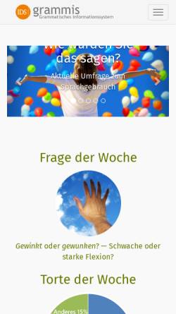 Vorschau der mobilen Webseite hypermedia.ids-mannheim.de, Grammatisches Informationssystem (grammis)