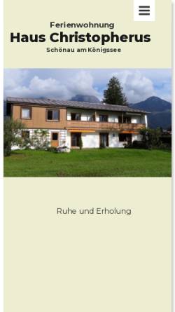 Vorschau der mobilen Webseite www.ferienwohnung-haus-christopherus.de, Haus Christopherus