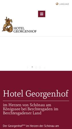 Vorschau der mobilen Webseite www.hotel-georgenhof.de, Hotel Georgenhof