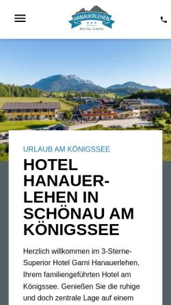 Vorschau der mobilen Webseite www.hotel-hanauerlehen.de, Pension Hanauerlehen