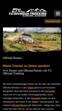 Vorschau der mobilen Webseite www.tc-offroad-trekking.de, TC-Offroad-Trekking