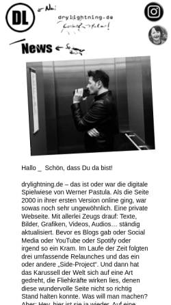 Vorschau der mobilen Webseite www.drylightning.de, Dry