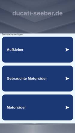 Vorschau der mobilen Webseite www.ducati-seeber.de, Ducati Vertragshändler Seeber