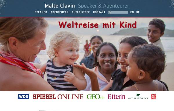 Vorschau von www.weltreise-mit-kind.de, Weltreise mit Kind [Malte, Annette & Amelie Clavin]
