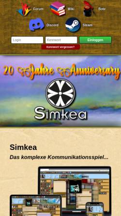 Vorschau der mobilen Webseite www.simkea.de, Simkea