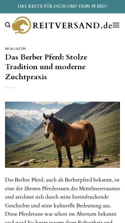 Vorschau der mobilen Webseite www.berberpferd.de, Berberpferde Familie Bacher