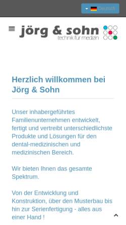 Vorschau der mobilen Webseite www.joergundsohn.de, Jörg und Sohn GmbH