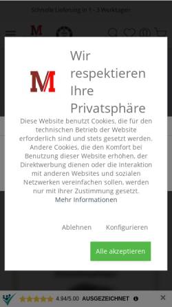 Vorschau der mobilen Webseite www.massageliegenhaus.com, Medimobil, Inh. Marc Drescher